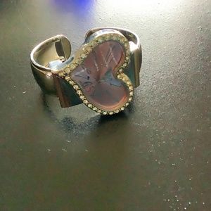 New Heart Shape Fashion Pink & Silver  Watch